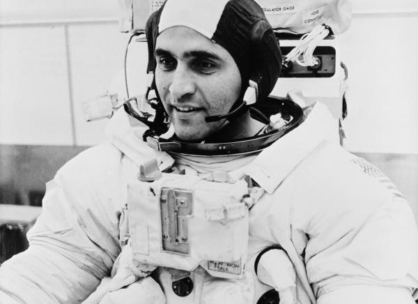 Astronaut Harrison Schmitt in Space Suit Astronaut Harrison Schmitt in Space Suit