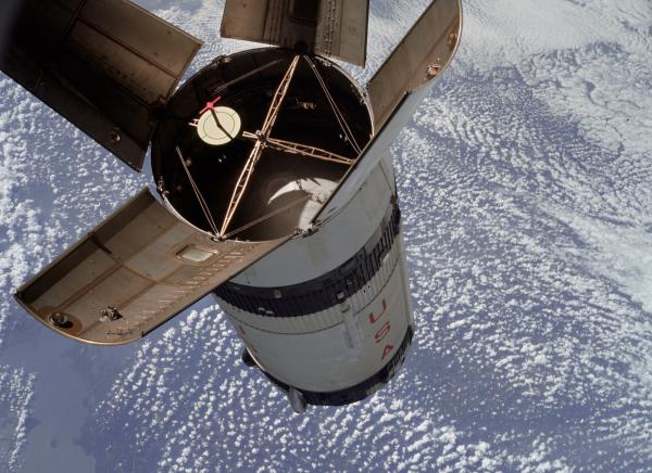 Saturn IVB Rocket Stage In Earth Orbit Saturn IVB Rocket Stage In Earth Orbit