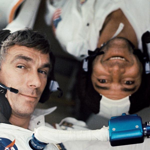Astronauts Eugene A. Cernan and Ronald E. Evans